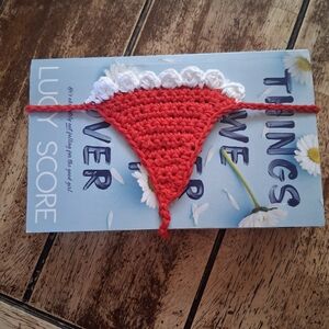 Handmade crochet bookmark book thong  #crochet #summer
